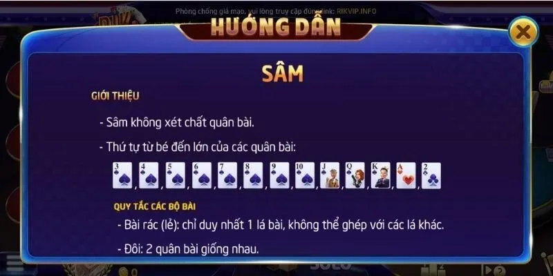 Hướng dẫn chơi Sâm Lốc chi tiết
