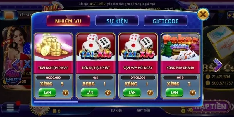 Khám Phá Các Chương Trình Thưởng Nạp Rikvip Mới Nhất