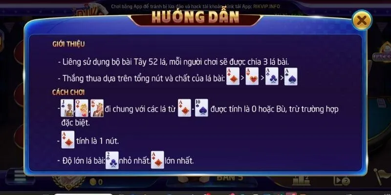 Trải nghiệm chơi Liêng tại Rikvipcall