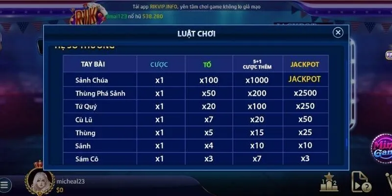 Trải nghiệm poker tại Rikvipclub rất hấp dẫn