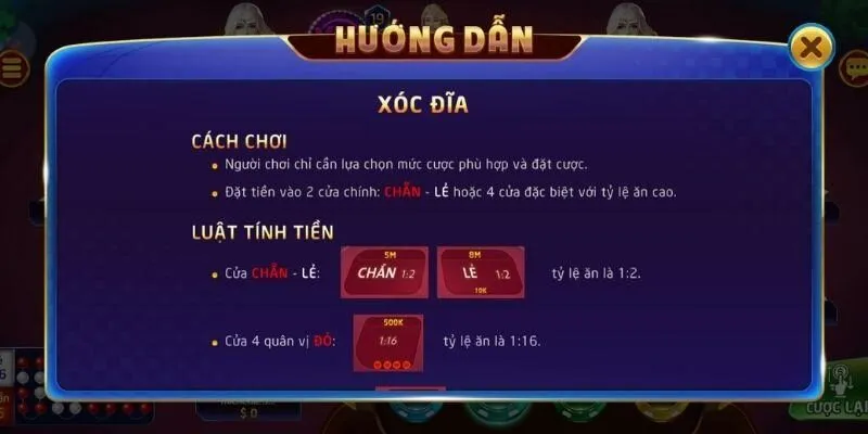 Trải nghiệm xóc đĩa với giao diện thiết kế đẹp